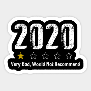 2020 Very Bad Would Not Recommend 1 Star Review 2 Sticker